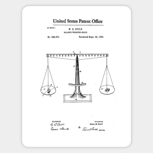 Scales of Justice Patent Black Sticker